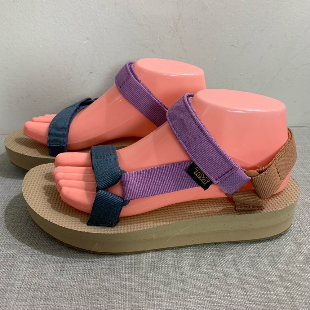 Women’s TEVA Midform UNIVERSAL Dusty Lavender STRAPPY Platform SPORT SANDALS 8